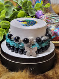 Turquoise Butterfly 3-Piece bracelet stack