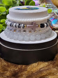 Smoke and Grace 4-Piece gray and black bracelet stack