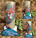 Boho Western Skull 25oz Duo Tumbler - custom glitters, pigments, foils and flakes
