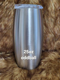 25oz Odd Ball Tumbler unique shape double wall stainless steel by Crystal Peacock Designs