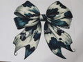 Cow Bow teal and black cow print western shirt decal