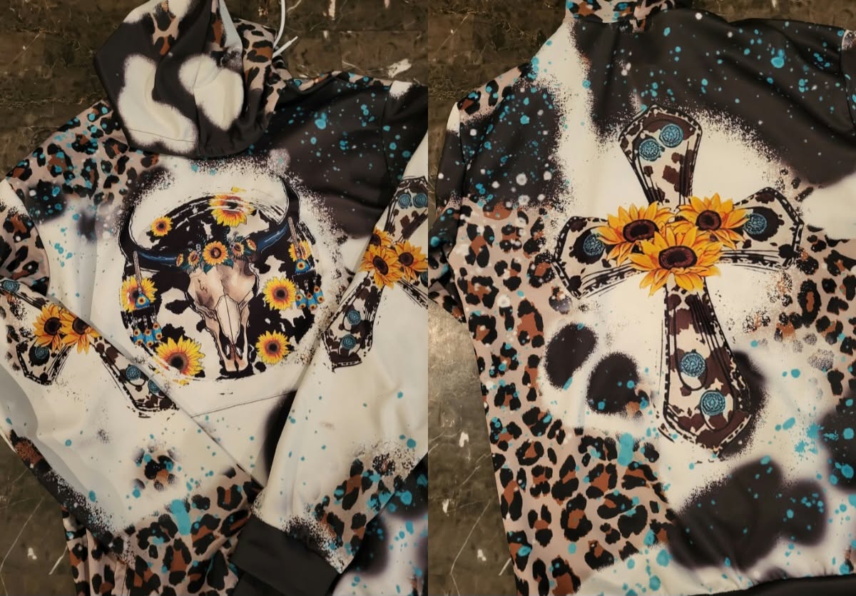 Bul Skull Western Hoodie