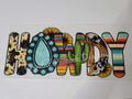 Howdy Serape western shirt decal design