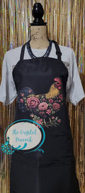 Floral Rooster Apron