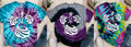Crystal Peacock Designs Teal Purple Tie-Dye Peacock T-Shirt