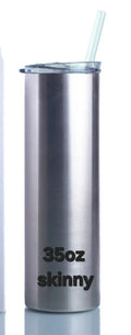 35oz Skinny Tumbler double wall stainless steel by Crystal Peacock Designs