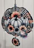 Pumpkin Floral Wind Spinner