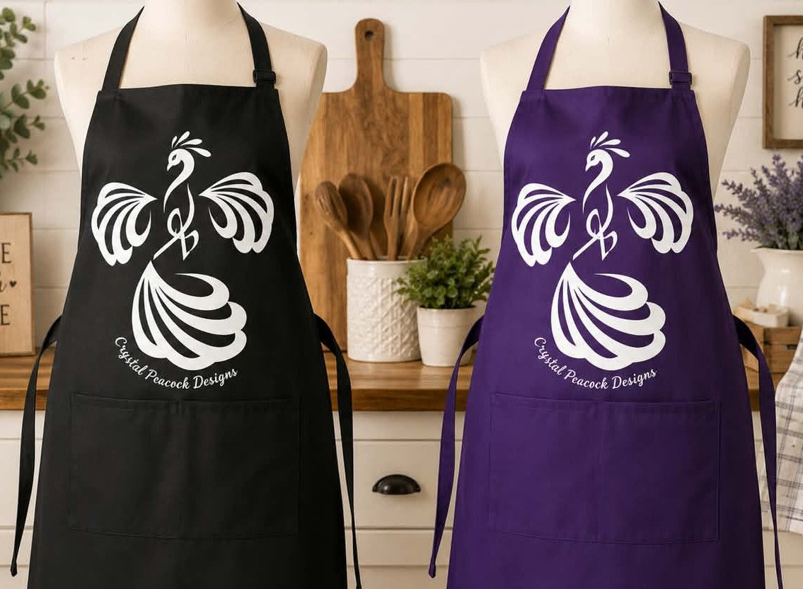 White Peacock Apron (UNISEX option)