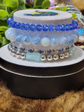 Blue Marble 4-Piece bracelet stack
