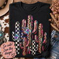 Checkered Leopard Cactus Shirt