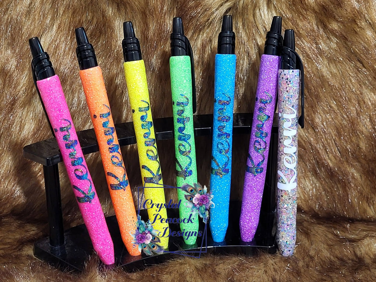 Personalized Glitter Name Pens with Clip