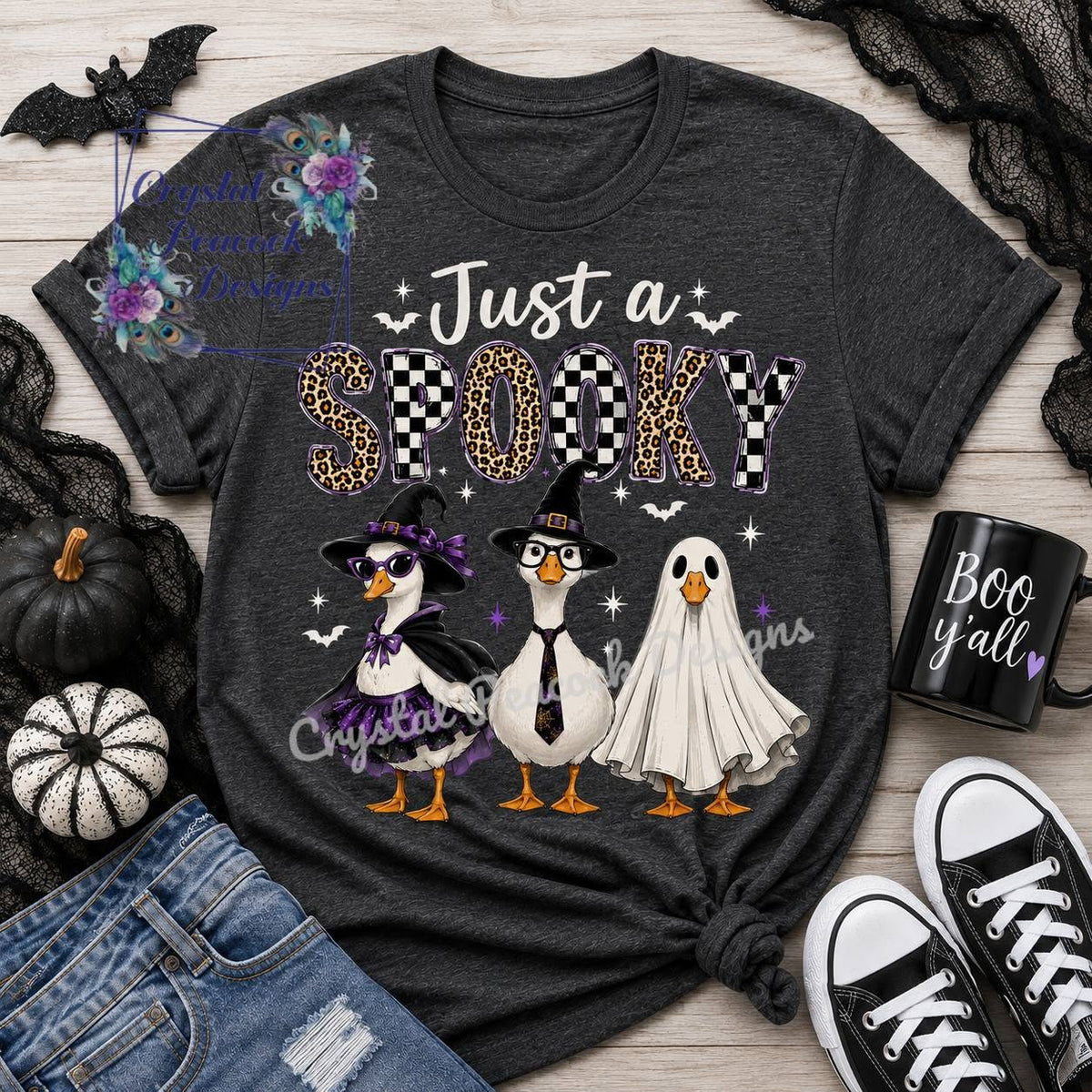 Spooky Geese Squad Halloween shirt mockup