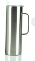 20oz Skinny Handle Tumbler with side handle by Crystal Peacock Designs