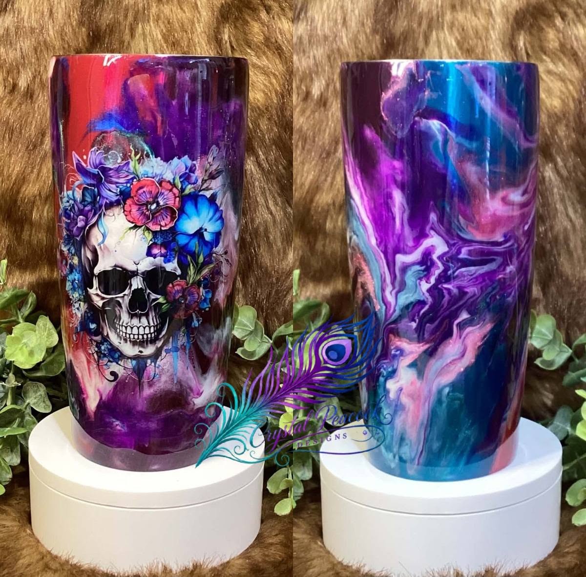 Floral Skull 20oz