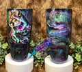 24oz Northern Lights Mountain Lion Tumbler