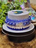 Royal Blue and Blush 3-Piece bracelet stack