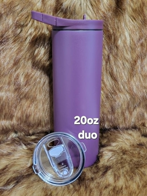 20oz Duo Tumbler Color Edition in Light Blue and Purple by Crystal Peacock Designs