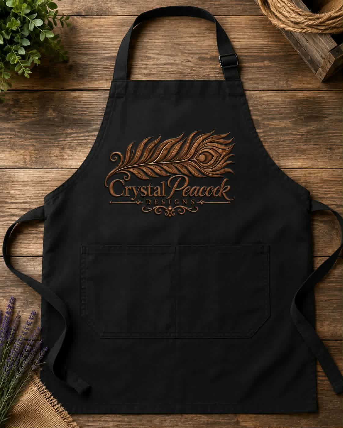 Natural Woodgrain Apron - Crystal Peacock Designs