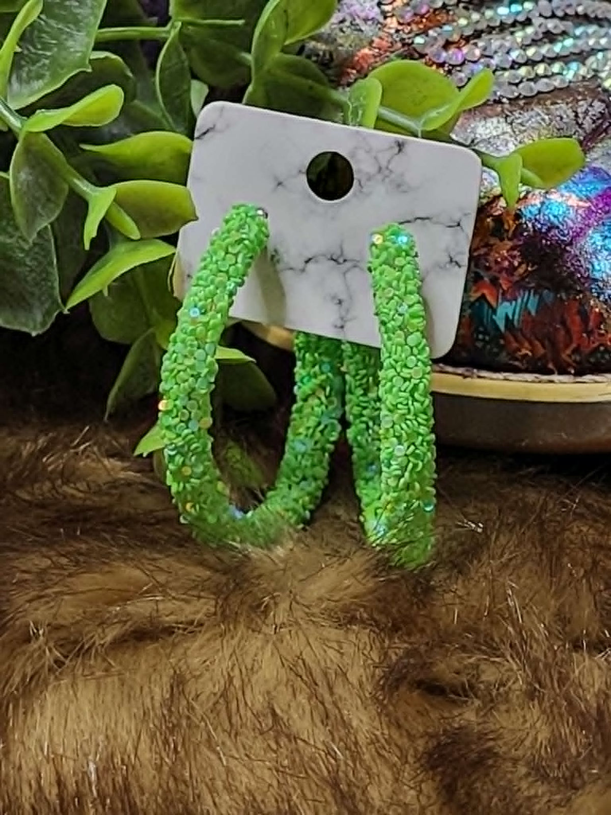 Sparkle Hoop Earrings - Medium