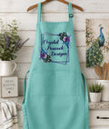Crystal Peacock Designs Peacock Floral Apron in Teal