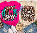 Women's Football Game Day Shirt - Pink and Natural