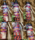 Baseball 25oz Hydro Bottle - multi media vinyls and foils baseball design with 2 lids