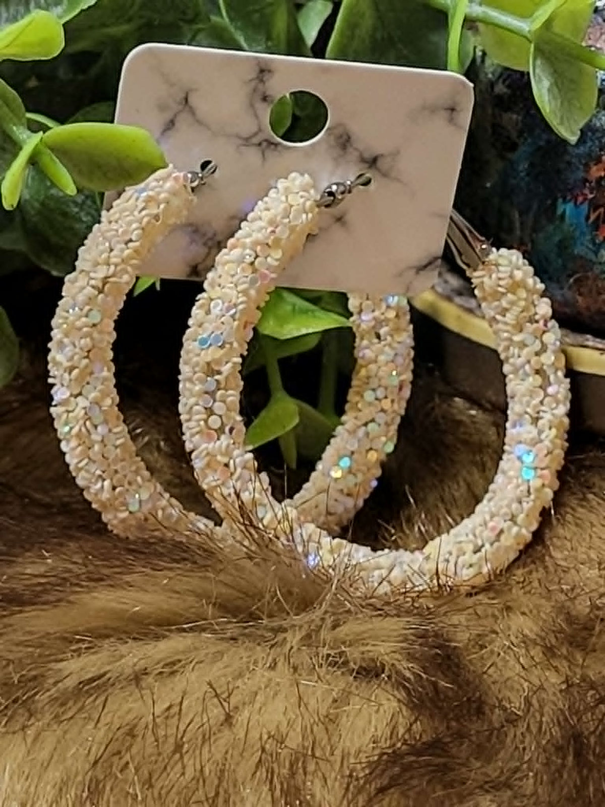 Sparkle Hoop Earrings - Medium