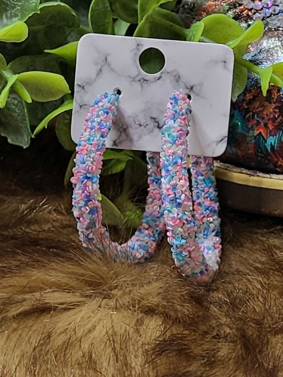 Sparkle Hoop Earrings - Medium