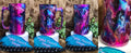 Galaxy Swirl 20oz Mug - rich pink glaze base with swirling purple, blue and magenta ink design