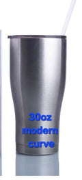 30oz Modern Curve Tumbler double wall stainless steel by Crystal Peacock Designs