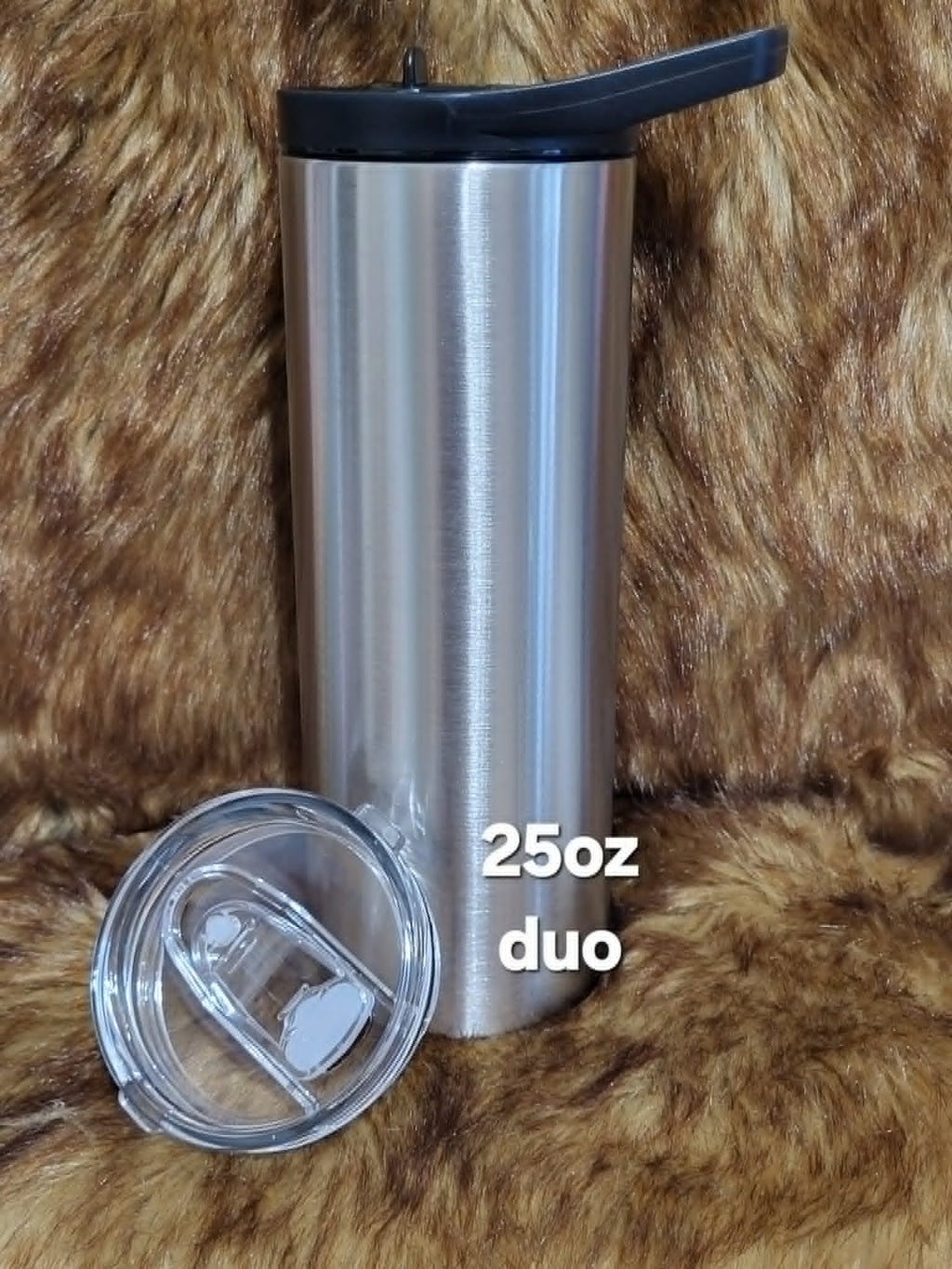25oz Duo Tumbler with two interchangeable lids by Crystal Peacock Designs