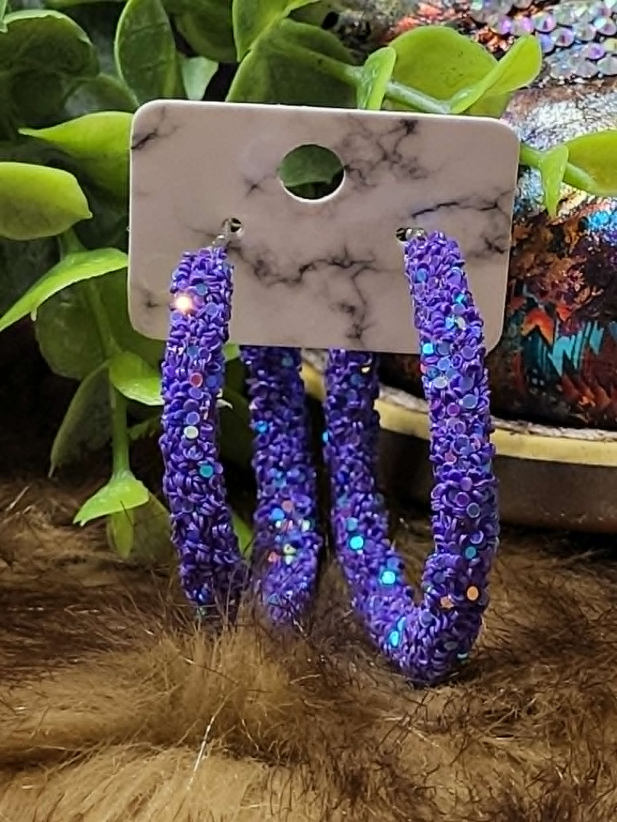Sparkle Hoop Earrings - Medium