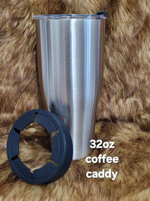 32oz Coffee Caddy double wall stainless steel by Crystal Peacock Designs