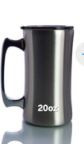 20oz Beer Mug Tumbler with large side handle by Crystal Peacock Designs
