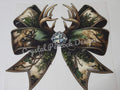 Camo Antler Bow shirt decal with buck and diamond gem center