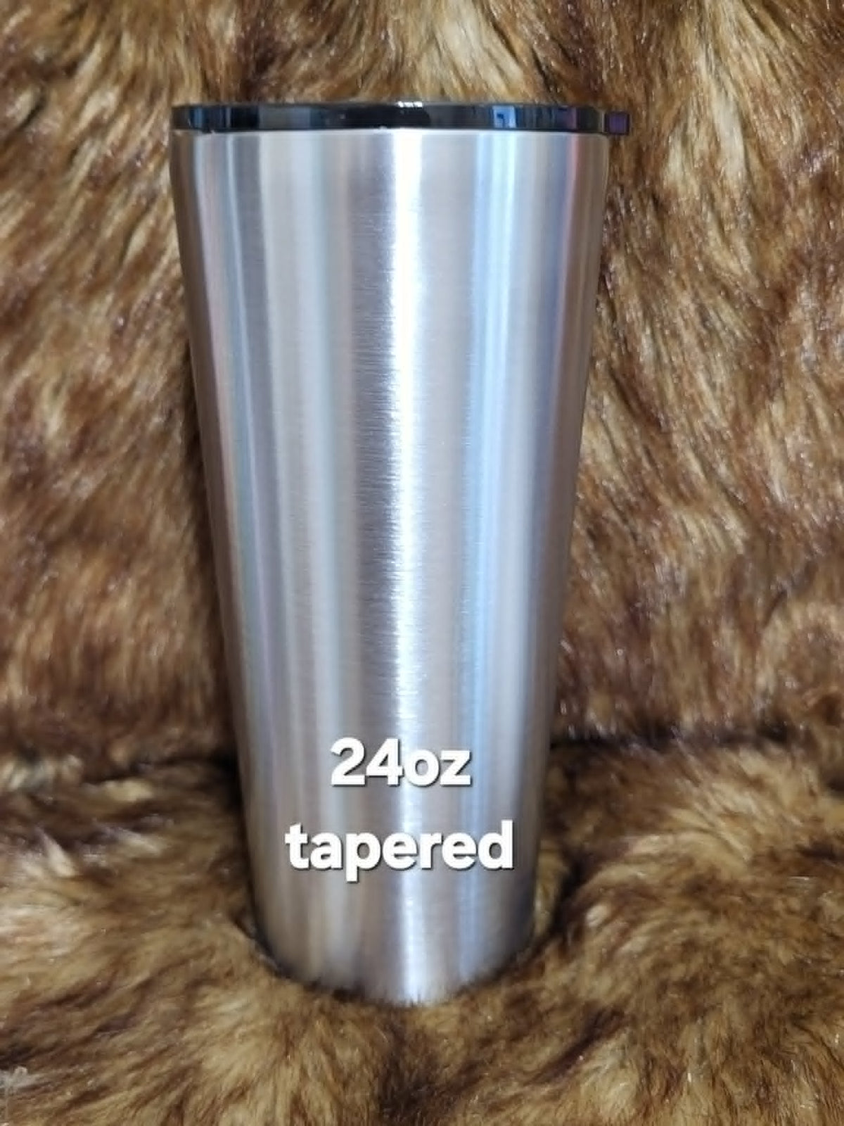 24oz Tapered Tumbler double wall stainless steel by Crystal Peacock Designs